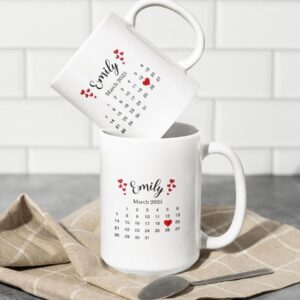 White Calendar Coffee Mug